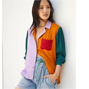 FARM Rio Multicolor Button-Up Blouse